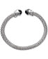 ფოტო #3 პროდუქტის 2-Pc. Set Cultured Freshwater Pearl (8 1/4 - 8 1/2mm) & Onyx Popcorn Cuff Bangle Bracelets in Sterling Silver