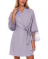 ფოტო #3 პროდუქტის Women's Hazel Hammered Satin Wrap Robe