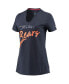 ფოტო #3 პროდუქტის Women's Navy Chicago Bears Riley V-Neck T-shirt