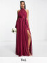 Anaya With Love Tall Bridesmaid halter neck dress in red plum - RED