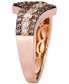 Фото #4 товара Chocolate Diamond & Nude Diamond Bypass Ring (1 ct. t.w.) in 14k Rose Gold