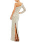 Фото #2 товара Mac Duggal One-Shoulder Bodycon Gown Women's 12