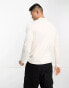 Фото #2 товара ONLY & SONS knit long sleeve polo in off white