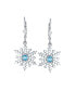 Фото #2 товара Серьги Bling Jewelry Christmas StarIce Blue Snowflake