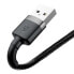 Фото #4 товара Wytrzymały nylonowy kabel przewód USB Iphone Lightning QC3.0 2A 3M czarno-szary