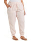 Фото #1 товара Plus Size Modern Fit Linen Jogger