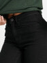 Pieces Flex high waisted skinny jeans in black