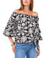 Фото #1 товара Women's Printed Off-The-Shoulder Top