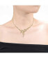 Фото #2 товара 14k Gold Plated with Cubic Zirconia Sticks Contemporary Statement Necklace