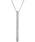 Фото #1 товара Macy's diamond Stick Pendant Necklace (1/6 ct. t.w.) in Sterling Silver