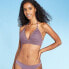 Фото #1 товара Women's Light Lift Crochet Triangle Bikini Top - Shade & Shore Dusk 38D