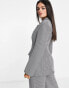 & Other Stories co-ord fitted wool blend blazer in black and white check