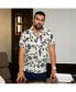 ფოტო #2 პროდუქტის Men's Midnight Black & Ivory White Contrast Flower Shirt