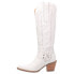 Dingo Heavens To Betsy Embroidered Snip Toe Cowboy Womens White Casual Boots 01