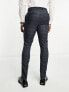 New Look skinny suit trousers in grey & blue check