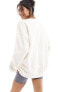 Tommy Jeans overszied retro crew neck sweatshirt sweatshirt in white