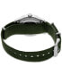 ფოტო #3 პროდუქტის Men's Automatic 5 Sports Green Nylon Strap Watch 43mm