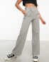 Pimkie tailored straight leg trousers in grey