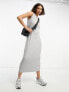 Фото #1 товара ASOS DESIGN sleeveless maxi dress in grey marl