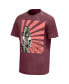 Фото #3 товара Men's Maroon Distressed Janis Joplin Scripts Washed Graphic T-shirt