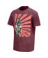 Men's Maroon Distressed Janis Joplin Scripts Washed Graphic T-shirt Бордовый, L - фото #3