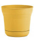SP1423 Saturn Planter w/ Saucer 14" Earthy Yellow