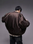 Фото #3 товара Topman reversible MA1 bomber jacket in brown