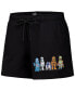 ფოტო #3 პროდუქტის Women's Black Star Wars Cute Characters Fleece Club Shorts