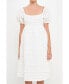 ფოტო #1 პროდუქტის Women's Texture White Midi Dress