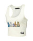 ფოტო #3 პროდუქტის Women's Cream Star Wars Tri-Blend Cropped Racerback Tank Top