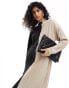 Фото #4 товара ASOS DESIGN long sleeve maxi plisse dress in colourblock