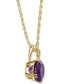 Фото #7 товара Macy's gemstone Solitaire Pendant Necklace in 14k Gold, 16" + 2" extender