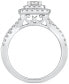 ფოტო #3 პროდუქტის Princess-Cut Diamond Twist Halo Engagement Ring (1 ct. t.w.) in 14k Gold
