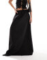 Фото #4 товара Lioness drawstring waist maxi skirt co-ord in black