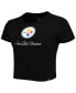 ფოტო #3 პროდუქტის Women's Black Pittsburgh Steelers Historic Champs T-shirt