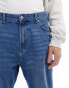 Bershka baggy jeans in mid blue