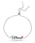 ფოტო #1 პროდუქტის Lilo and Stitch Silver Plated Ohana Lariat Bracelet