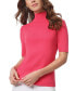 Women's Mock-Neck Short-Sleeve Sweater