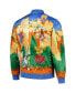 Men's Blue Looney Tunes Graphic Satin Full-Snap Jacket