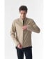 ფოტო #2 პროდუქტის Men's Genuine Leather Casual Jacket, Beige