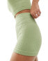 ASOS 4505 seamless double rib high waist 3 inch booty short in pistachio