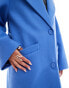 Lioness formal drop shoulder maxi coat in cobalt