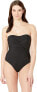 Фото #1 товара JETS SWIMWEAR AUSTRALIA Women's 246861 Jetset Bandeau One Piece Swimsuit Size 4