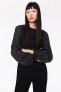 Victoria Beckham 289215 Women Blouson Sleeve Top In Silver Black size M