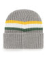 Фото #2 товара Men's Gray Green Bay Packers Highline Cuffed Knit Hat