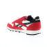 Reebok Classic Leather Mens Red Suede Lace Up Lifestyle Sneakers Shoes