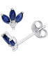 ფოტო #1 პროდუქტის Sapphire (5/8 ct. t.w.) & Diamond Accent Stud Earrings in 10k White Gold
