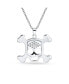 ფოტო #3 პროდუქტის Goth Biker Chick Pirate Skull And Crossbones Pave Cubic Zirconia CZ Pendant Necklace For Women For Sterling Silver