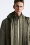 Padded parka with detachable collar