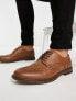 Фото #3 товара ASOS DESIGN brogue shoes in tan faux leather